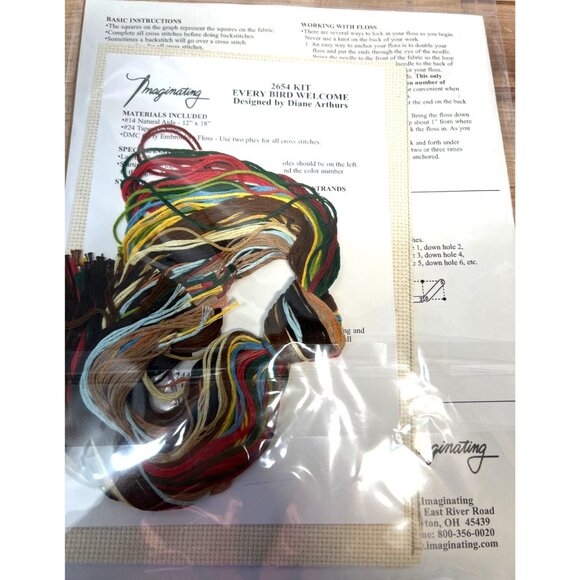 Every Bird Welcome Cross-Stitch Kit By Imaginating 2654K - Picture 3 of 3